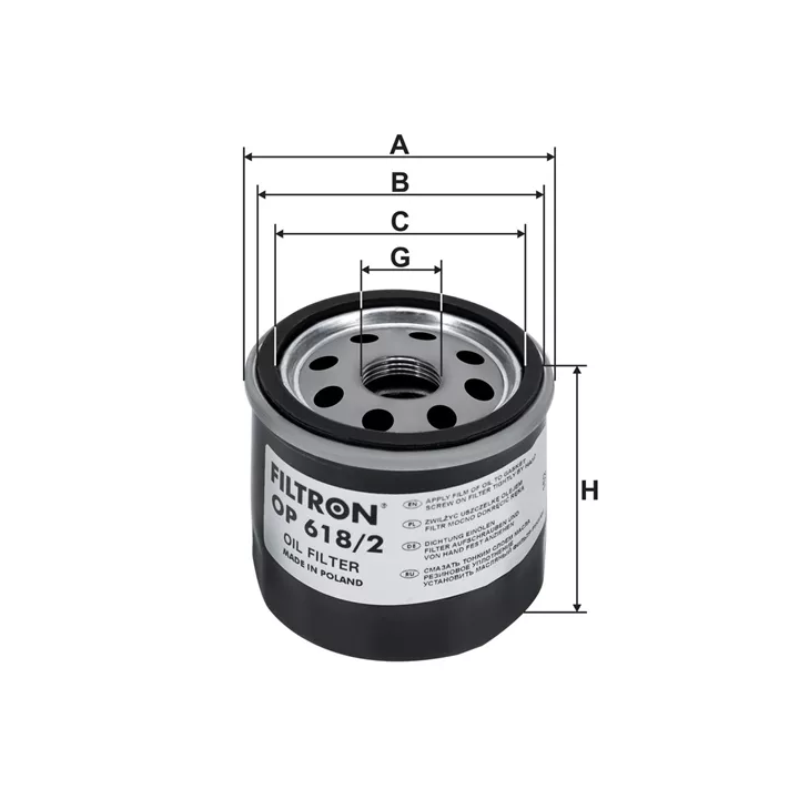 Prius V (XW60) 2023– Oil Filter FILTRON 618/2 | PriusParts.lt