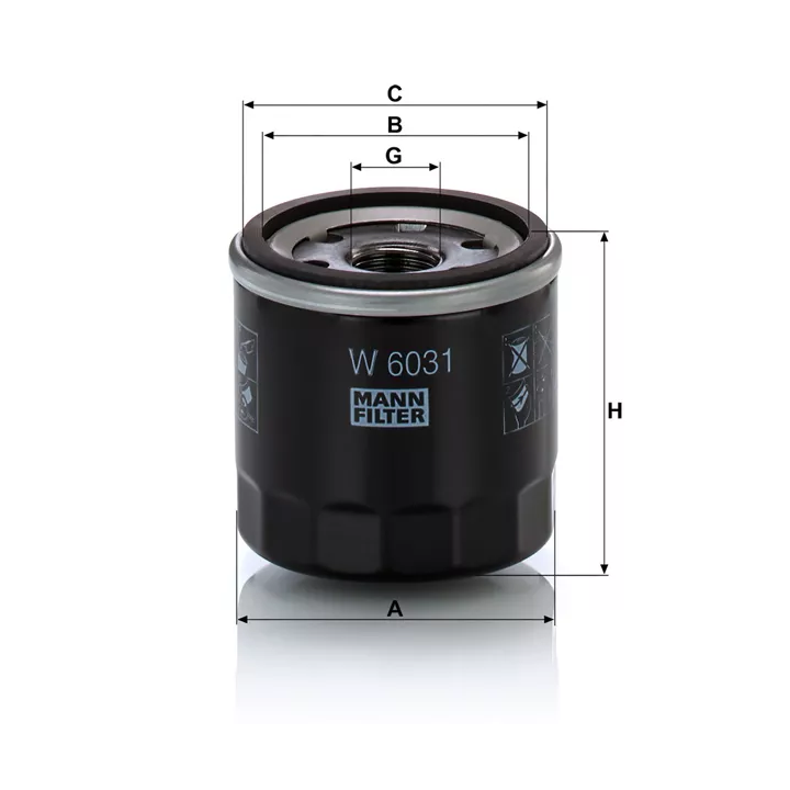 Prius V (XW60) 2023– Alyvos filtras MANN-FILTER W 6031 | PriusParts.lt