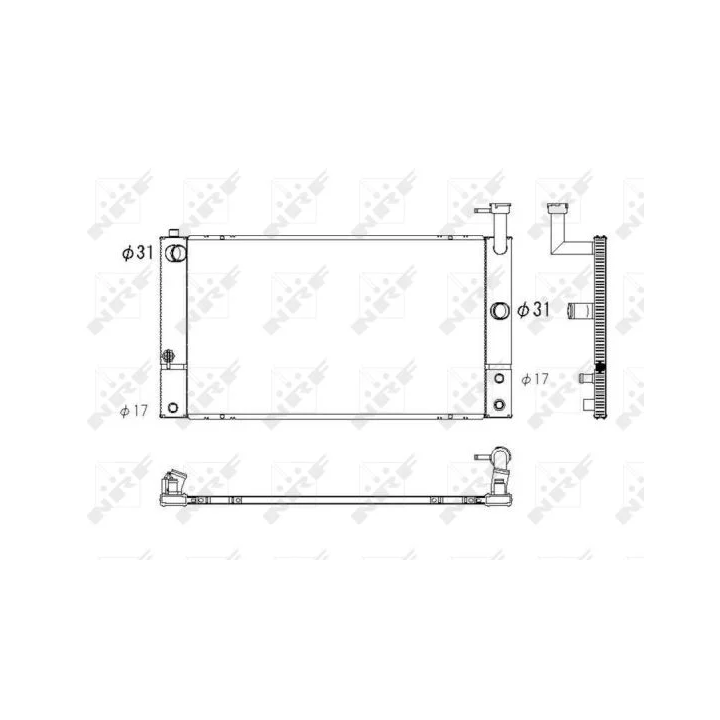 Prius II (XW20) 2003–2009 Radiator, engine cooling NRF 53747 | PriusParts.lt