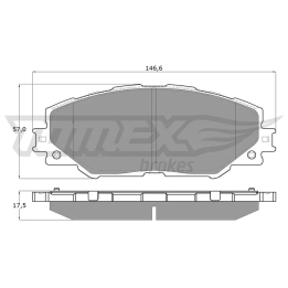 Toyota Prius Stabdžių kaladėlių komplektas TOMEX BRAKES TX 15-41 | PriusParts.lt