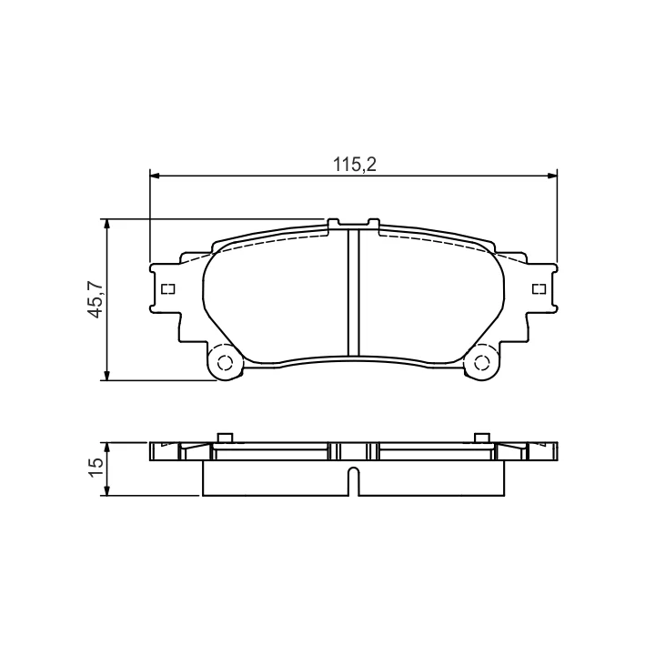 Toyota Prius Brake Pad Set, disc brake BOSCH 986 | PriusParts.lt