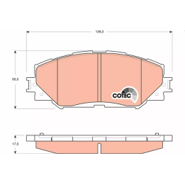 Prius+ (ZVW40/41) 2011–2021 Brake Pad Set, disc brake TRW GDB3425 | PriusParts.lt