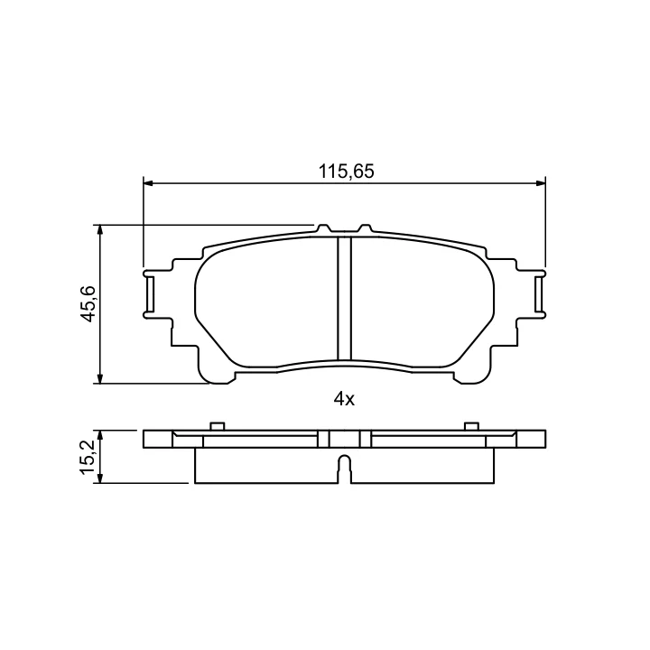 Toyota Prius Brake Pad Set, disc brake BOSCH 986 | PriusParts.lt