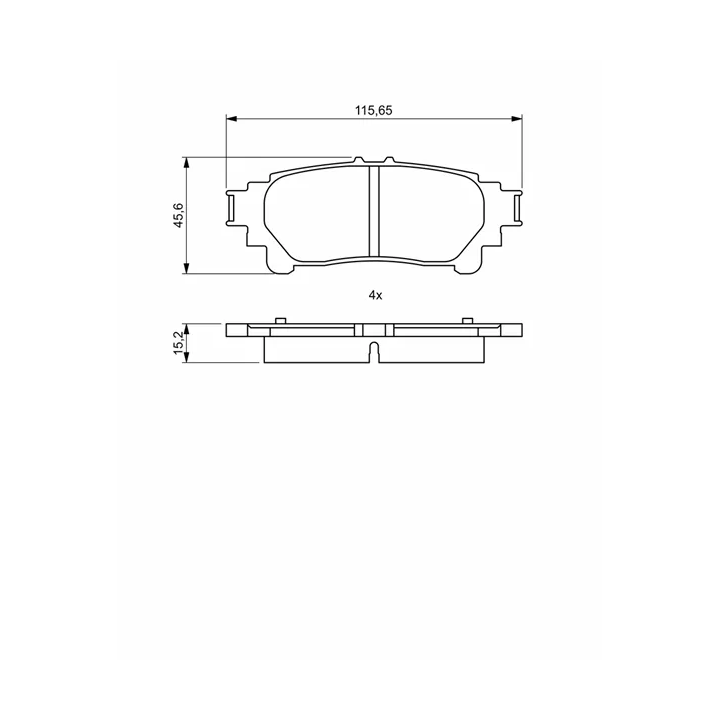 Toyota Prius Brake Pad Set, disc brake BOSCH 986 | PriusParts.lt