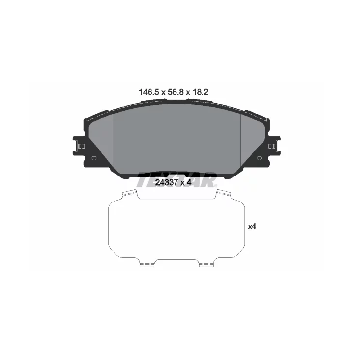 Toyota Prius Brake Pad Set, disc brake TEXTAR 2433701 | PriusParts.lt