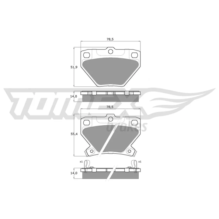 Toyota Prius Brake Pad Set, disc brake TOMEX BRAKES TX 13-77 | PriusParts.lt