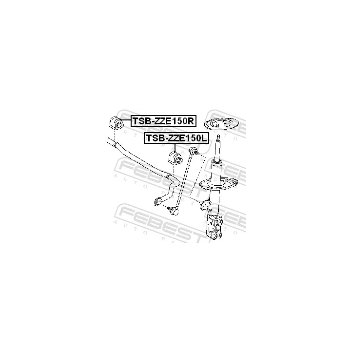Toyota Prius Mounting, stabiliser bar FEBEST TSB-ZZE150L | PriusParts.lt