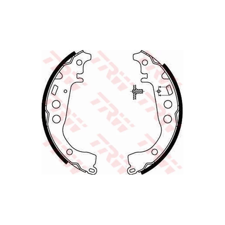 Prius II (XW20) 2003–2009 Brake Shoe Set TRW GS8673 | PriusParts.lt