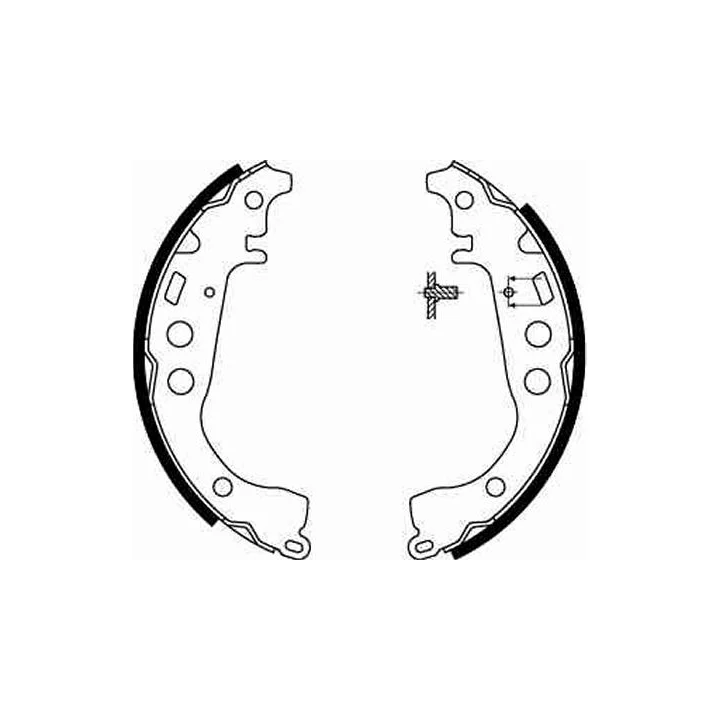 Prius II (XW20) 2003–2009 Brake Shoe Set TRW GS8673 | PriusParts.lt