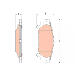 Toyota Prius Brake Pad Set, disc brake TRW GDB3497 | PriusParts.lt