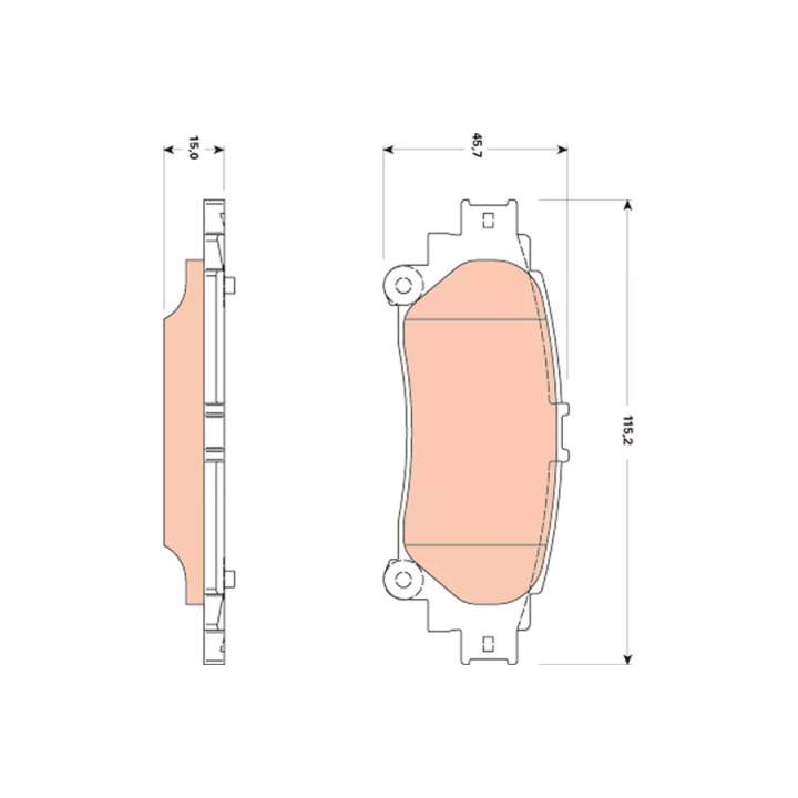 Toyota Prius Brake Pad Set, disc brake TRW GDB3497 | PriusParts.lt