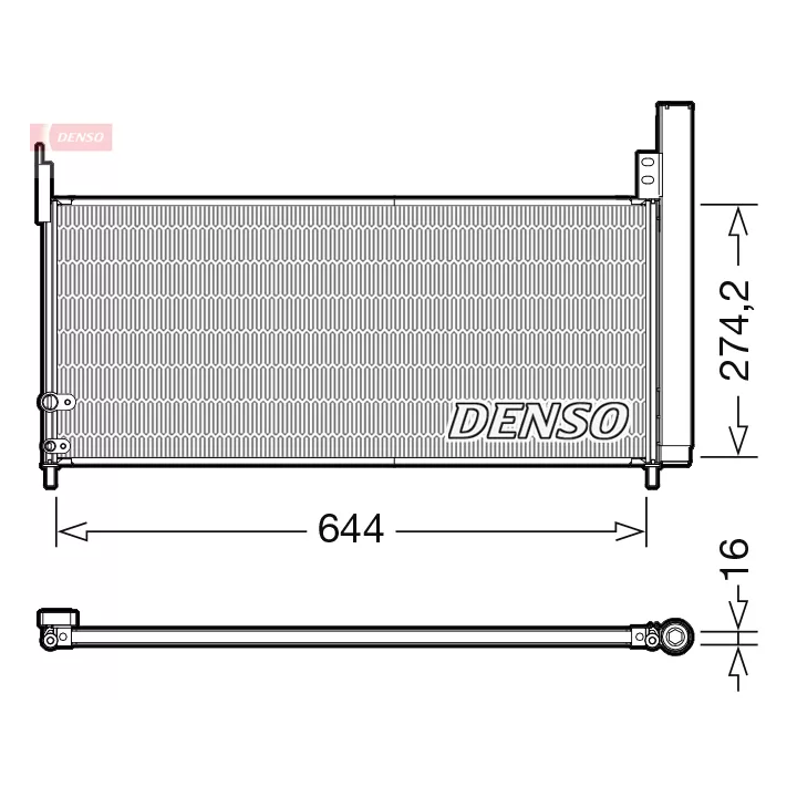 Toyota Prius Kondicionieriaus kondensatorius DENSO DCN50116 | PriusParts.lt