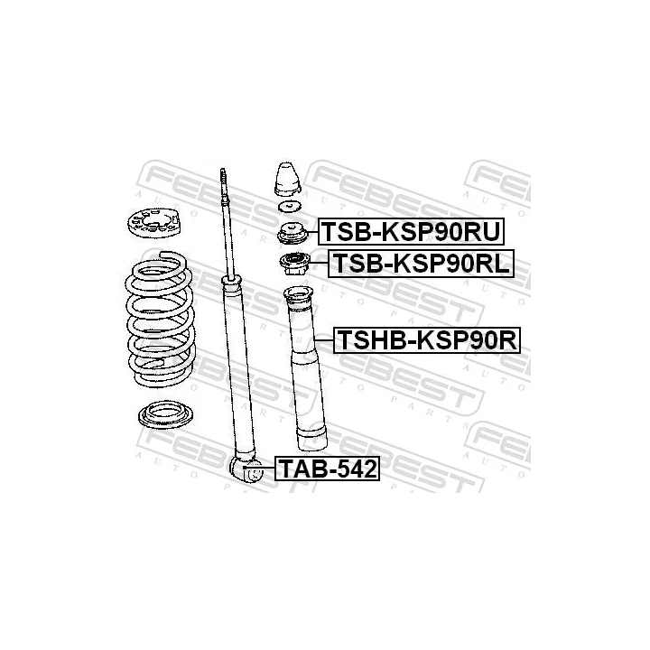 Toyota Prius Spacer Tube, shock absorber FEBEST TSB-KSP90RU | PriusParts.lt