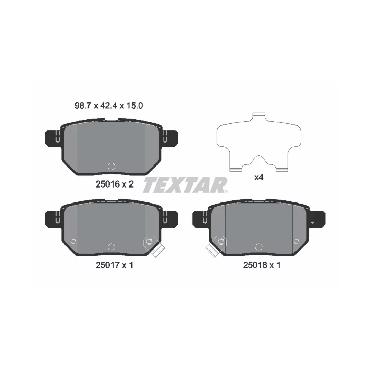 Toyota Prius Brake Pad Set, disc brake TEXTAR 2501601 | PriusParts.lt