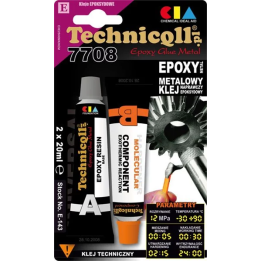 Metalo klijai 2 X20 ml TECHNICQLL E-143 | PriusParts.lt