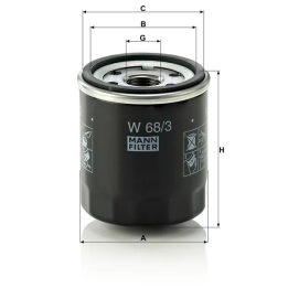 Toyota Prius Oil Filter MANN-FILTER W 68/3 | PriusParts.lt