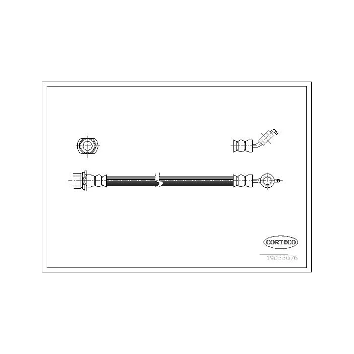 Prius II (XW20) 2003–2009 Brake Hose CORTECO 19033076 | PriusParts.lt