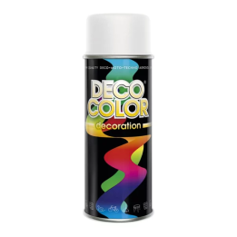 Purškiami dažai RAL 9010 baltas matinis 400 ml DECO COLOR 180 | PriusParts.lt