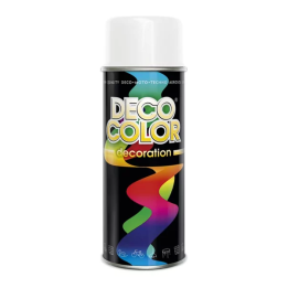 Purškiami dažai RAL 9010 baltas blizgus 400 ml DECO COLOR 170 | PriusParts.lt