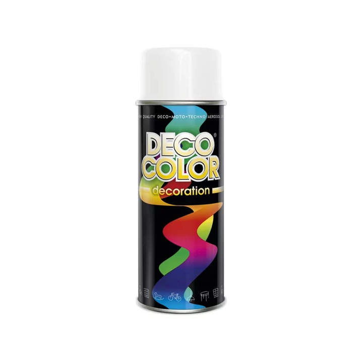 Purškiami dažai RAL 9010 baltas blizgus 400 ml DECO COLOR 170 | PriusParts.lt