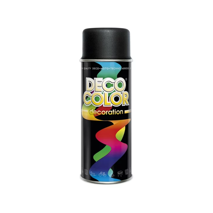 Purškiami dažai RAL 9005 juodas matinis 400 ml DECO COLOR 150 | PriusParts.lt