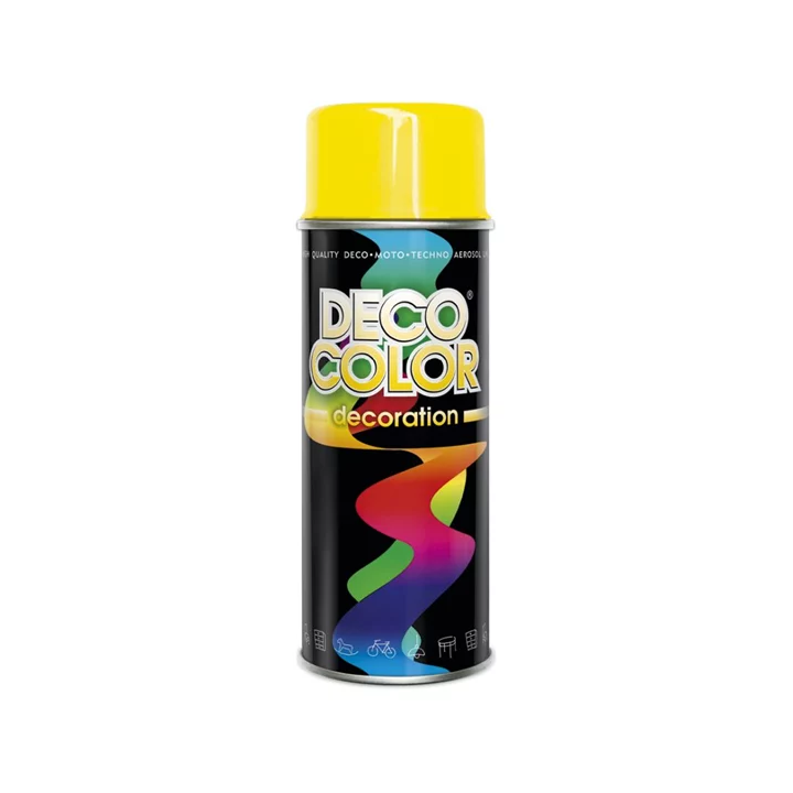 Purškiami dažai RAL 1023 geltonas 400 ml DECO COLOR 001 | PriusParts.lt