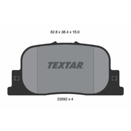 Prius II (XW20) 2003–2009 Brake Pad Set, disc brake TEXTAR 2359201 | PriusParts.lt