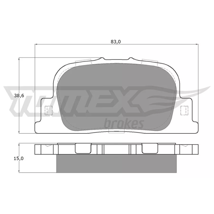 Prius II (XW20) 2003–2009 Brake Pad Set, disc brake TOMEX BRAKES TX13-71 | PriusParts.lt