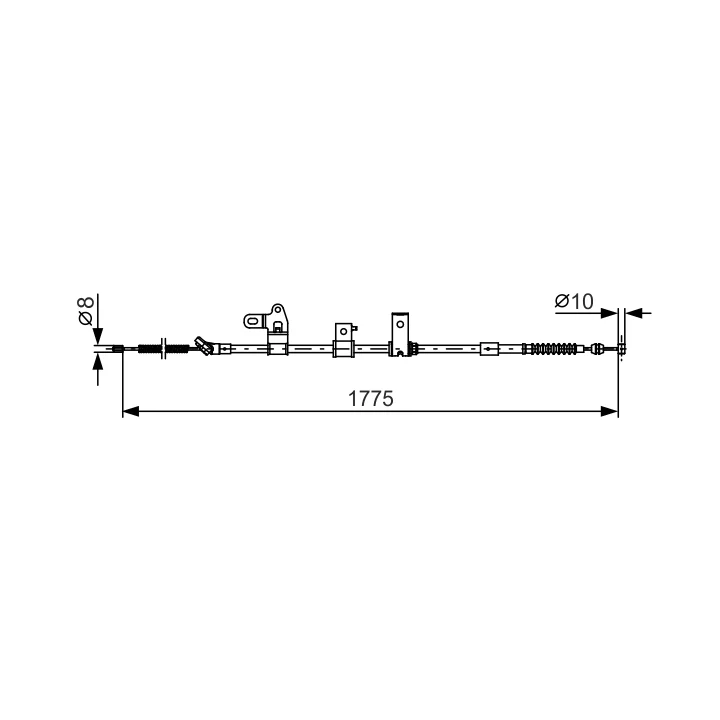 Prius II (XW20) 2003–2009 Cable Pull, parking brake BOSCH 1 987 482 347 | PriusParts.lt