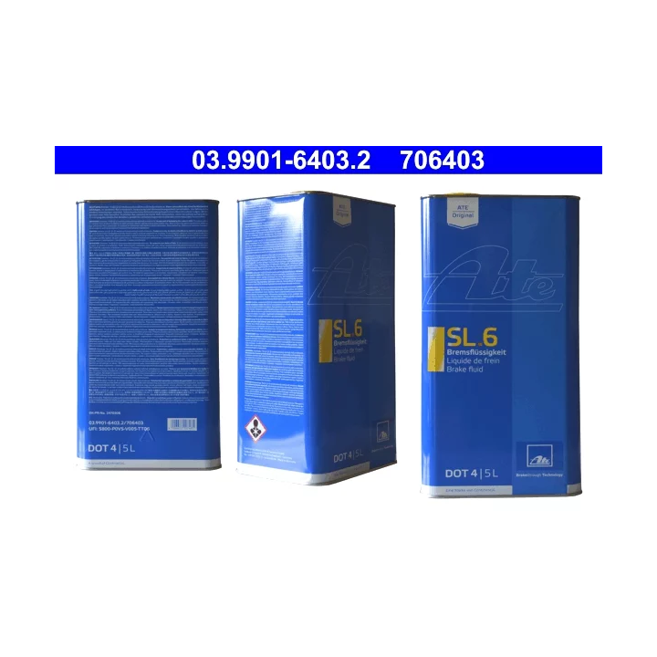 Stabdžių skystis DOT 4 SL6 ESP 5 L ATE ATE03.9901-6403.2 | PriusParts.lt