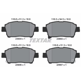 Prius II (XW20) 2003–2009 Brake Pad Set, disc brake TEXTAR 2390401 | PriusParts.lt