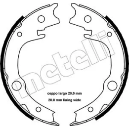 Toyota Prius Brake Shoe Set, parking brake METELLI 53-0443 | PriusParts.lt