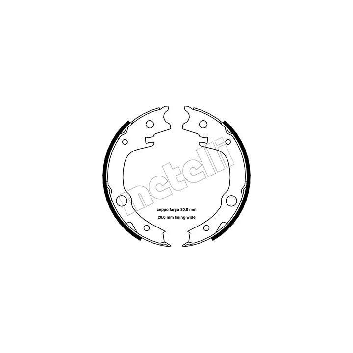 Toyota Prius Brake Shoe Set, parking brake METELLI 53-0443 | PriusParts.lt