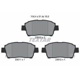 Toyota Prius Brake Pad Set, disc brake TEXTAR 2351002 | PriusParts.lt