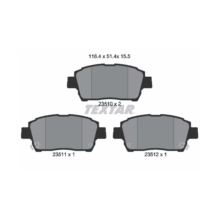 Toyota Prius Brake Pad Set, disc brake TEXTAR 2351002 | PriusParts.lt