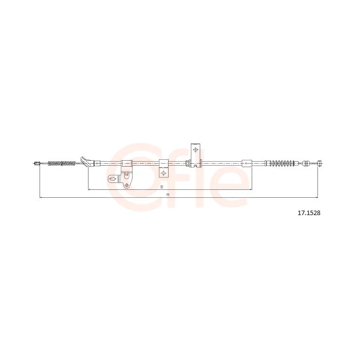 Prius II (XW20) 2003–2009 Cable Pull, parking brake COFLE 17.1528 | PriusParts.lt