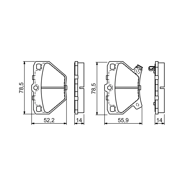 Toyota Prius Stabdžių kaladėlių komplektas BOSCH 0 986 424 630 | PriusParts.lt