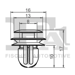 Prius II (XW20) 2003–2009 Clip, trim/protection strip FA1 FIS77-40060.5 | PriusParts.lt