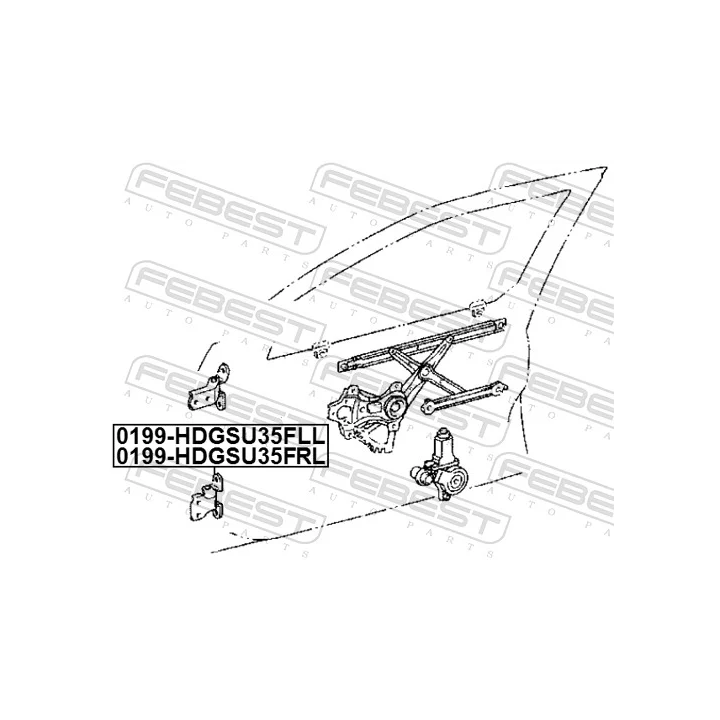 Prius II (XW20) 2003–2009 Door Hinge FEBEST 0199-HDGSU35FLL | PriusParts.lt