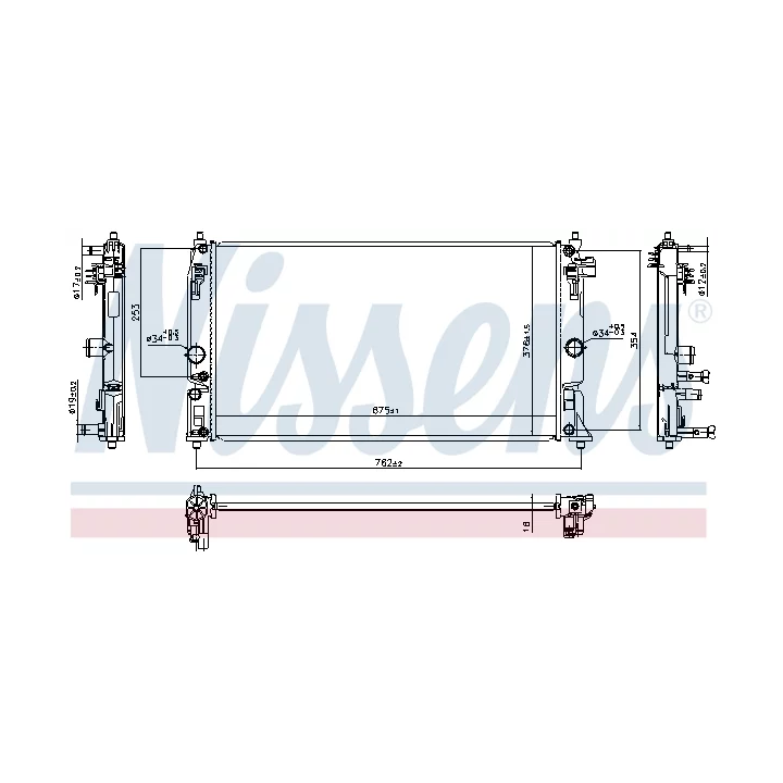 Toyota Prius Variklio aušinimo radiatorius NISSENS 606394 | PriusParts.lt