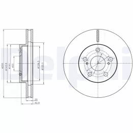 Toyota Prius Brake Disc DELPHI BG4290 | PriusParts.lt