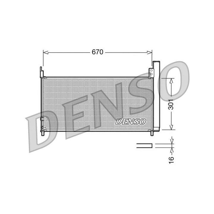 Toyota Prius Condenser, air conditioning DENSO DCN50037 | PriusParts.lt