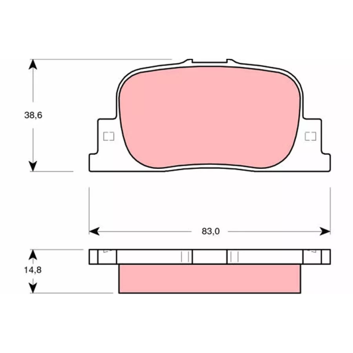 Prius II (XW20) 2003–2009 Brake Pad Set, disc brake TRW GDB3278 | PriusParts.lt