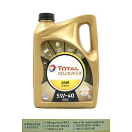 Variklinė alyva TOTALENERGIES 5W-40 QUARTZ 9000 ENERGY K 5 L 2198206 | PriusParts.lt