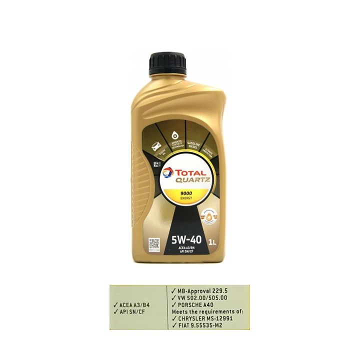 Engine Oil TOTALENERGIES 5W-40 QUARTZ 9000 ENERGY 1 L 2216274 | PriusParts.lt