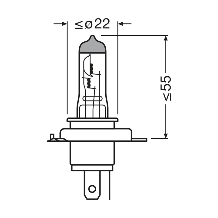 Prius II (XW20) 2003–2009 Tolimųjų šviesų žibinto lemputė AMS-OSRAM 64193NBS-1BL | PriusParts.lt