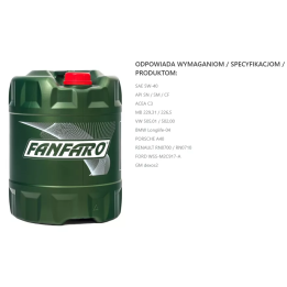 Engine Oil SCT - MANNOL FANFARO 5W-40 PDX C2 C3 A3/B4 20 L FF6705-20 | PriusParts.lt