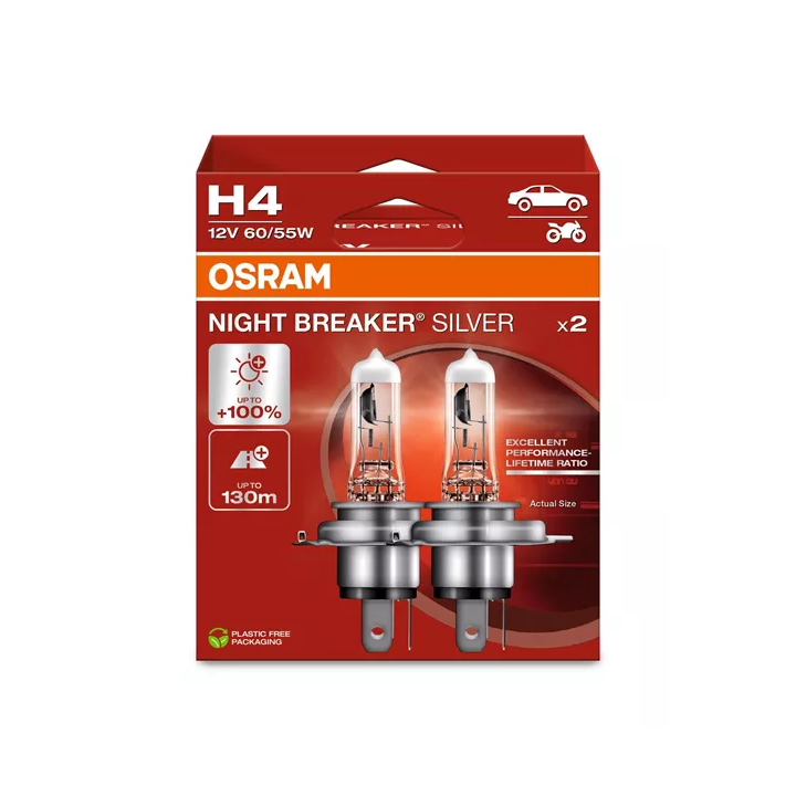 Prius II (XW20) 2003–2009 Bulb, high beam headlight AMS-OSRAM 64193NBS-2HB | PriusParts.lt