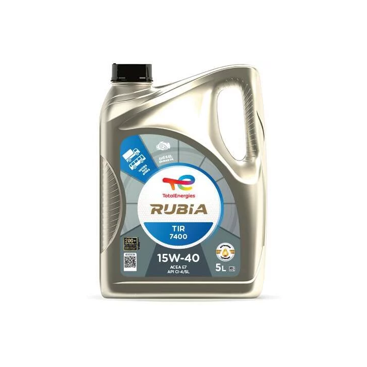 Engine Oil TOTALENERGIES 15W-40 RUBIA TIR 7400 5 L 213669 | PriusParts.lt