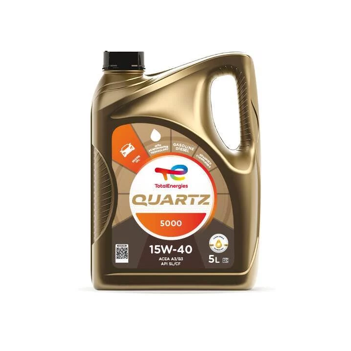Variklinė alyva TOTALENERGIES 15W-40 QUARTZ 5000 5 L 213677 | PriusParts.lt